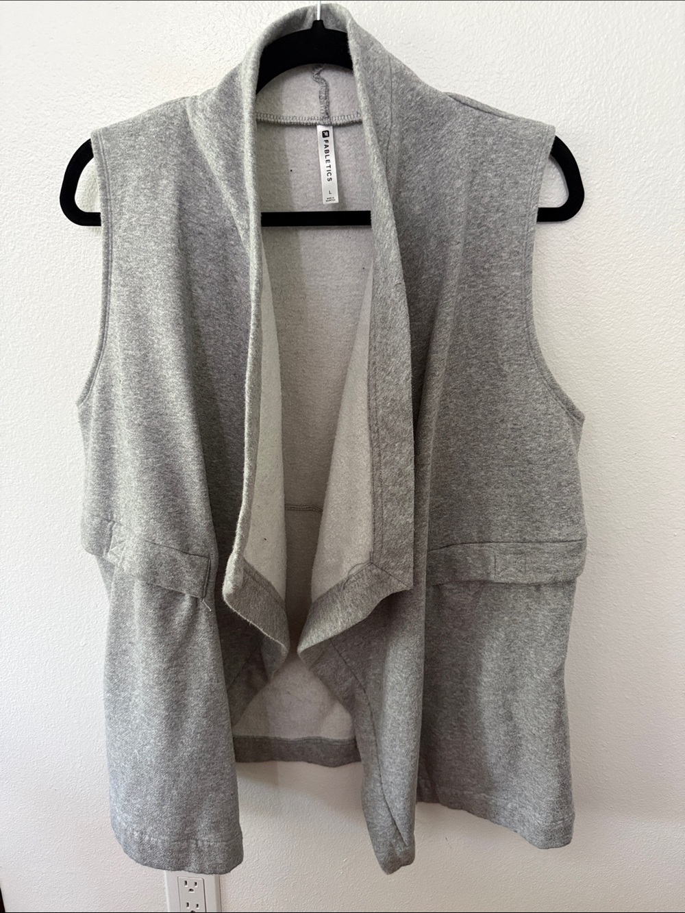 Fabletics Light Grey Fleece Mina Vest - Large